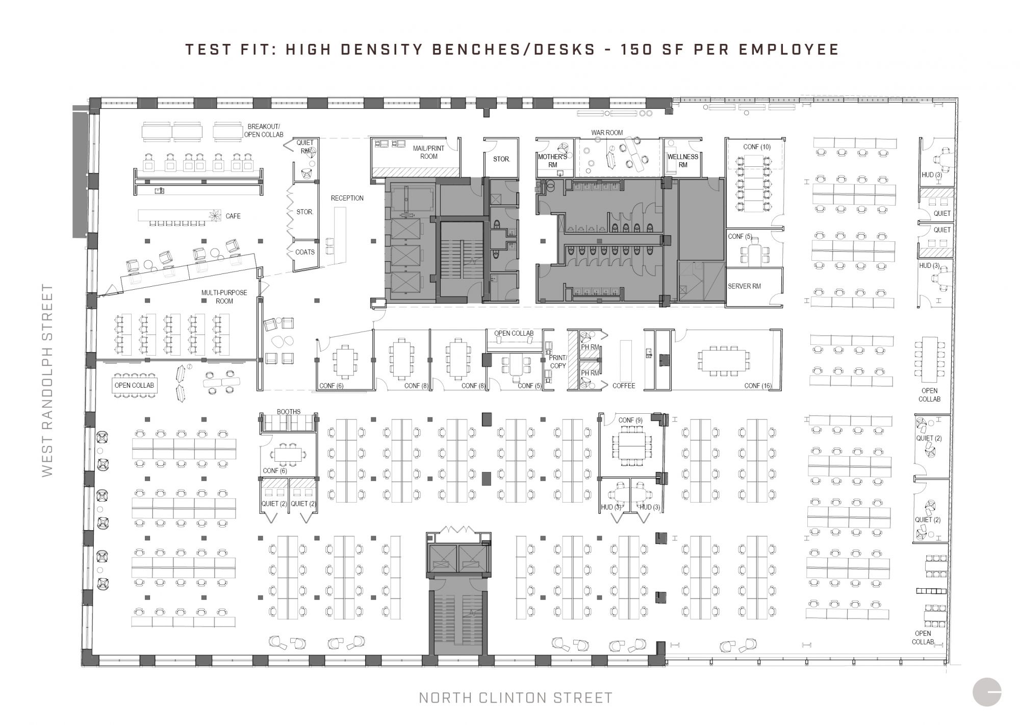 550 W Randolph Test Fit High Density