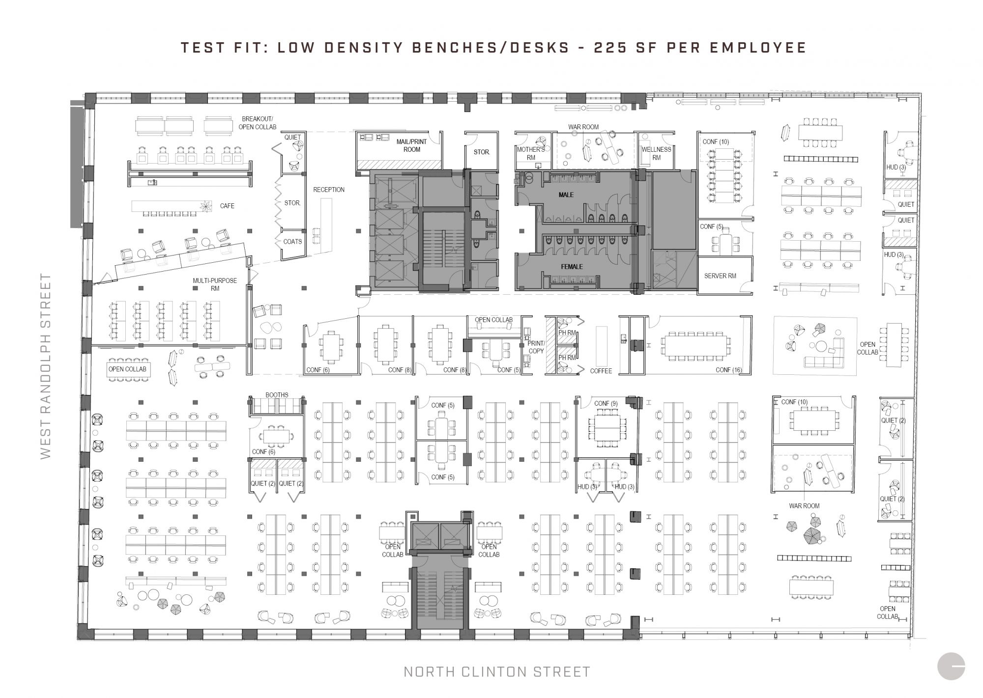 550 W Randolph Test Fit Low Density