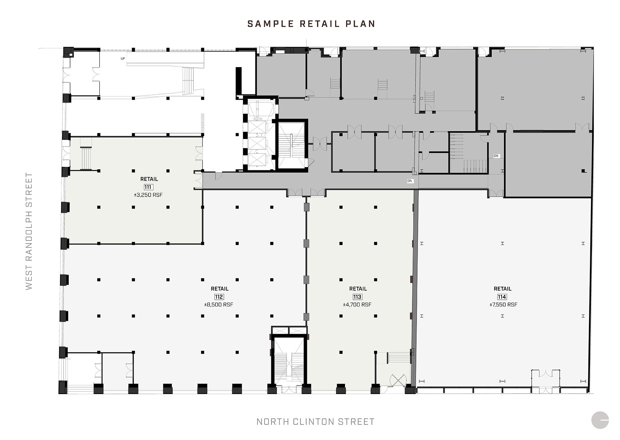 550 W Randolph Retail Sample Plan Divisible